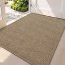 Color&Geometry Ultra-Thin Indoor Door Mat Entrance, 48"x72" Linen