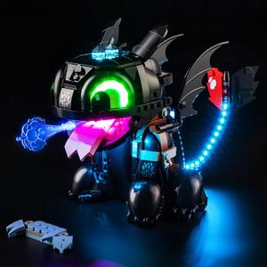 BrickSoul Light Kit Compatible with Lego 10375 How to Train Your Dragon: Toothless Building Set Building Set | Upgraded Touch Control & Dimming & Hidden Cable Tech (10375 Set NOT Included)