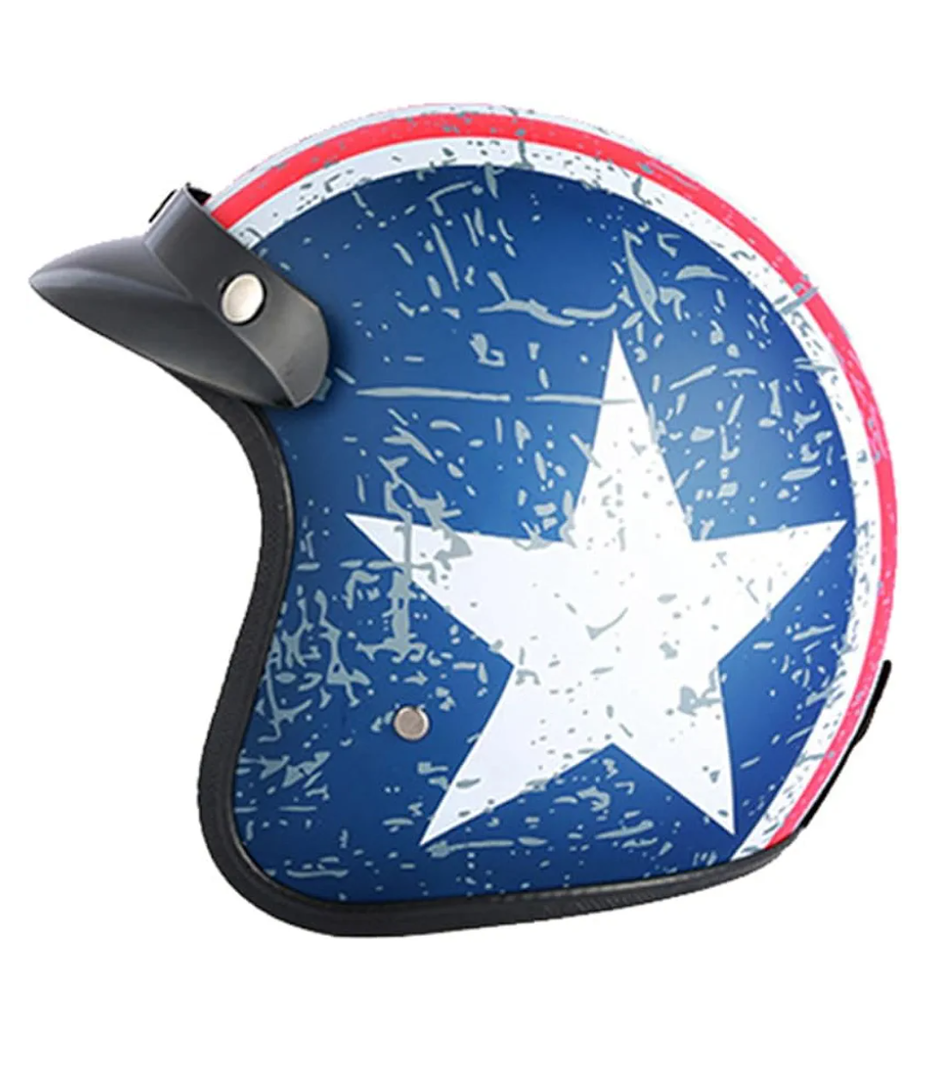 GJH 3/4 Open Face Motorcycle Helmets Collection - Vintage and Modern Designs DOT Approved for Men and Women Ideal for Bobber Scooter ATV Cruiser(M/L/XL)