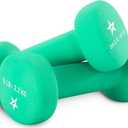 Yes4All Neoprene Coated Dumbbell Hand Weight Sets of 2 - Dark Green - 5.0 lbs - Pair, Anti-roll, Anti-Slip, Hexagon Shape