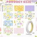 Resurhang 300 Pcs Easter Beach DIY Candy Wrappers Paper Lucky Dip Bags Goodies Buttermints Treat Bags Easter Egg Bunny Baby Shower Party Supplies(Not Included Candy)