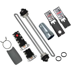 LONG TERM EWH-05 Electric Water Heater Tune-Up Kit, Includes 4500W 240V Water Heater Elements, Upper Thermostat, Lower Thermostat, Protective Covers, Elements Gaskets, Quick Change Tool, Two Wrench