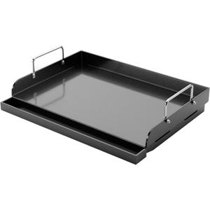 Utheer 17" x 13" Nano-Ceramic Nonstick Griddle for Gas & Charcoal Grills  Universal Flat Top Griddle with Grease Groove/Reinforced Ridges/High Sidewalls, Perfect for Healthy Cooking,Parties & Camping