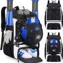 SDYSM Baseball Bag Large Capacity Softball Bags for Adults Youth Lightweight Baseball Backpack with Shoes Compartment & Helmet Holder for T-Ball & Softball