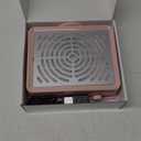 Nail Dust Collector with Lamp&50pcs Disposable Filter&Dusting Brush, Electric Nail Vacuum Cleaner Dust Fan Suction Machine for Manicure Acrylic Gel Nails Polishing, Low Noise,Salon Home (Pink)