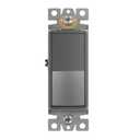ENERLITES Elite Series Decorator Switch, Paddle Rocker Light Switch, Single Pole, 3 Wire, Grounding Screw, Residential Grade, 15A 120V, UL listed, 91150-SG, Space Gray