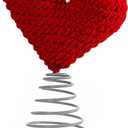 Shape Spring Christmas Tree Toppers Star Ornament with Cotton and Metal Designs for Festival Home Decoration