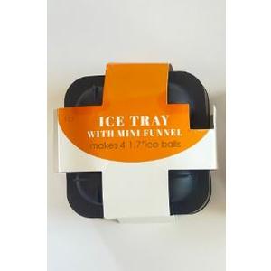 1ct ICE TRAY WITH MINI FUNNEL makes 4 1.7" ice balls (3Pack)