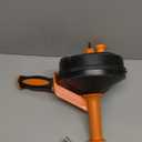 Drain Auger, Clog Remover with Drill Adapter, 25 Feet Flexible Plumbing Snake Use Manually or Powered for Kitchen, Bathroom and Shower Sink, Comes with Gloves (orange)