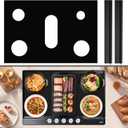 Eyourlife Gas Stove Covers Gas Range Protector for Samsung Reusable Gas Stove Burner Cover Range Stove Mat Stove Guard for Kitchen Cooking Dishwasher Safe, 2Pcs Gap Cover Included