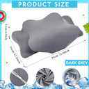Hahafelt Cooling Cervical Neck Pillowcase Cover (Only Pillow Case) Ergonomic Pillowcase with Zipper Breathable Contour Pillow Cover for Side Back Stomach Sleepers(Dark Gray,Standard Size)