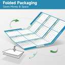 2026 Wall Planner 34.8"x22.8" Dual-Sided Dry Erase Calendar with 8 Adhesive Dot Stickers, Folded Packaging, Reversible Extra Large Monthly Yearly Planner For Office Home Students, Teal