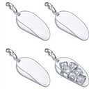 Amazing Abby - Elsa - 12-Ounce Plastic Ice Scoops (Set of 4), Plastic Utility Scoops, BPA-Free, Food-Grade, Shatter-Proof, Good for Kitchen and Restaurant, Perfect for Home and Commercial Use