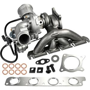 K03 Turbocharger Kit with Gasket & Wastegate Actuator - Replaces 06H145702S/06H145702L - Compatible with Audi A4/A5/A6/Allroad/Q5 2.0L TFSI