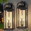 Dusk to Dawn Exterior Lighting Fixtures,24" Jumbo Foyer Light Scones 2 Pcs