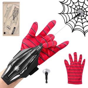 Spider Web Shooter Silk Launcher Spider Fidget Toys Wrist Toy Cheap Cool Stuff Gadgets String Gloves Shooters Fun Amazing hot Toys for Kids Boys Children Teens Gift for Age 8-12 13 Years Old (6.70in)