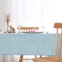 Hiasan 2 Pack Faux Linen Rectangle Tablecloth - Wrinkle and Stain Resistant Washable Table Cloth for Kitchen Dining Room Holiday Table Cover for Party Dinner, Lux Slate Blue, 54 x 80 Inch