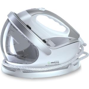 Professional Steam Station 1400W Portable Steam Iron for Clothes 25s Fast Heating with 1.1L Water Tank, Three Level Adjustable Temperature, Anti-Drip, Self-Cleaning for All Fabrics