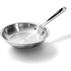 All-Clad D3 Stainless Steel 8 inch Frying Pan- Made in the USA- The Original Bonded Professional Cookware- Oven Safe & Induction Compatible