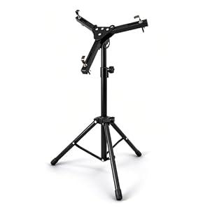 tipatyard Snare Drum Stand,Adjustable Angle Snare Stand,Fit for 10-12 Inch Snare Drum, Drum Practice Pad,Height Range 22-36 Inches for Drum Beginners, Black