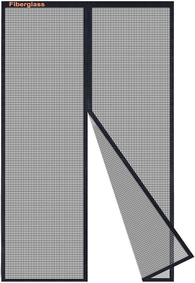 Magnetic Screen Door, Black, 39 inch x 82 inch