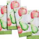 Maison d' Hermine Cloth Napkins Set of 4 100% Cotton Soft & Durable Everyday Reusable Square Napkins Cloth Washable, Dinner, Cocktail Party, Wedding, Restaurant (Apple's & Pears, 18" x 18")