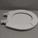 BEMIS 500EC 390 Toilet Seat with Easy Clean & Change Hinges, 1 Pack Round, Cotton White