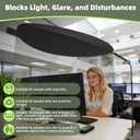 Office Cubicle and Desk Shade - Suitable for Cubicle to Block Light and Privacy Protection Cubicle Light Shield Black Diameter 52 inches，designed for sensitive workers.