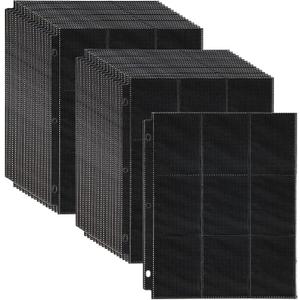 Crtiin 3600 Pockets Card Binder Sleeves 18 Trading Card Binder Pages Double Sided 200 Pages Protectors for Business Sports