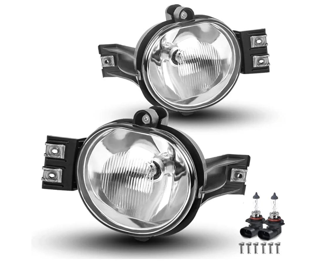 PIT66 Front Bumper LED Fog Lights, Compatible with 2002-2008 Dodge Ram 1500/2003-2009 Dodge Ram 2500 3500 Left/Right 55077475AE, 55077474AE, CH2592121