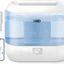 Dreo Humidifiers for Bedroom, Top Fill 4L Smart Cool Mist Humidifier with Oil Diffuser, Cartridge, Nightlight, 36H Runtime, Quiet Ultrasonic Humidifiers for Home, Baby Nursery, Plants, Office, HM311S (Blue)