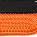 Extra Large Gel Seat Cushion for Long Sitting, Seat Cushion for Back, Hip, Sciatica, Tailbone Pain Relief, Use for The Office, Wheelchair, Car, Recliner, Truck, Stadium.(Orange)
