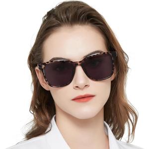 AEZUNI Oversized Reading Sunglasses for Women Large Square Full Lens Sun Readers Non Bifocal, 3.5x