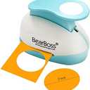 BearBoss 2 Inch Circle Punch, Hole Punch Shapes, Paper Punch Set for Scrapbooking Festival Paper Greeting Card DIY Albums Photos (Classic White)