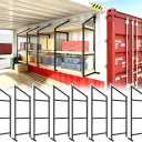 8PCS Heavy Duty Shipping Container Shelves Brackets, 57" H-3Tiers