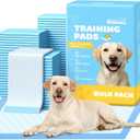 Powools 100-Pack X-Large Puppy Pads - 34'' x 28'' Pee Pads for Dogs Potty Training with Leak-Proof Quick-Dry Design, 6-Layer Wee Wee Pads for Dogs, Blue
