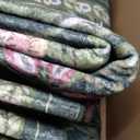 8x10 Area Rugs for Living Room: Floral Washable Rug Vintage Large Soft Boho Non-Slip Carpet Indoor Floor Stain Resistant Carpets for Bedroom Dining Room Farmhouse Nursery Home Office Dark Green