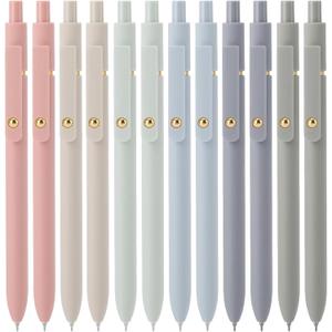 Ddaowanx Gel Pens, 12 Pcs 0.5mm Quick Dry Black Ink Pens Fine Point Smooth Writing Pens, Cute Office School Supplies Gifts for Women (12 Pcs Morandi-Black Ink)