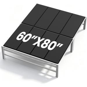 60''x80'' Queen Folding Bunkie Board, Durable Under Bed Mattress Support, Anti-Sagging Bed Base Replacement for Box Spring