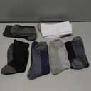 Pembrook Diabetic Socks for Men - 6 Pairs Crew Diabetic Neuropathy Socks for Men | Non Binding (Gray)