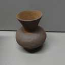 5.5IN Small Rustic Ceramic Flower Vase Home Decor, Vintage Stoneware Clay Pottery Terracotta Textured for Modern Farmhouse, Living Room, Office Desk Table Shelf for centerpieces (Brown)