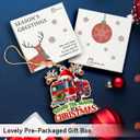 Fire Truck Christmas Ornament 2025 - Firefighter Ornament for Men Kid Friend, Fire Truck Gifts for Firefighter, Wooden Christmas Ornaments for Tree Decor - Holiday Keepsake & Xmas Gift Exchange Idea