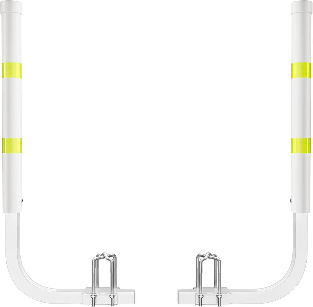 Boat Trailer Guide-ons, 40"/48" Adjustable Galvanized Steel Boat Guide Poles with PVC Pipes & Reflective Tape for Bass Boats, Center Console Boats, Ski Boats & Jon Boats, 2PCS