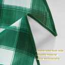 NICETOWN Swag Curtains for Living Room, Christmas Decor Rod Pocket Short Window Covering for Kitchen, Room Darkening Small Curtains for Bedroom (Green & White, 1 Pair, 36" x 36")