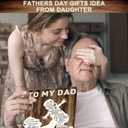 From Daughter to Dad Gift - Meaningful Father Daughter Keepsake Metal Sign with Emotional Message, Sentimental Just Because Gift for Father, Appreciation Thank You Dad Message, Wall Hanging Display