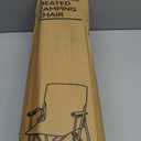 Heated Camping Chair for Adults, Heats Back and Seat, 3 Heat Levels, Fully Padded Heated Folding Chair for Outdoor Sports with Cup Holder, Rich Pockets, Battery NOT Included (Grey)