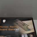 HOROW Horse Racing Game - Wooden Horse Race Board Game with 11 Luxury Metal Horses 2 Dice and 2 CardsFast-Paced Strategic for Family Night and Party - Perfect Birthday&Holiday Gifts (Flame1)