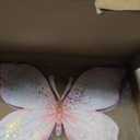 Roowest 4pcs Butterfly Party Decorations Table Centerpiece Gradient Silk Flying Large Butterfly Centerpiece 3D Pink Purple Green White Butterflies Tabletop for Baby Shower Wedding Birthday Party Decor