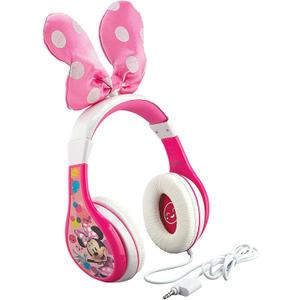 eKids Minnie Mouse Headphones for Kids, Wired Headphones for School, Home or Travel