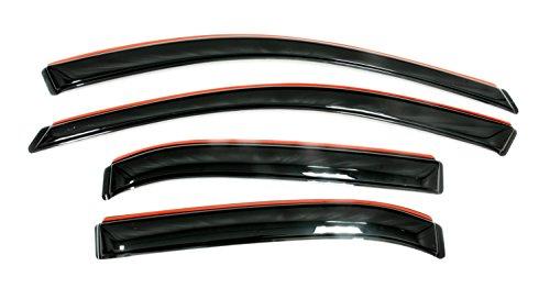 Auto Ventshade [AVS] In-Channel Ventvisor / Rain Guards | Smoke Color, 4 pc | 194827 | Fits 2014 - 2020 Nissan Rogue (Excludes Sport Model)